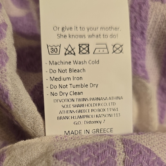 Devotion TWINS Lavender and Cream Long Sleeve Dress - Picture 10 of 16